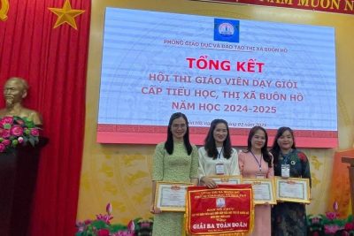 Giáo viên trường TH Lê Quý Đôn tham gia Hội thi giáo viên dạy giỏi cấp tiểu học Thị xã Buôn Hồ năm học 2024-2025