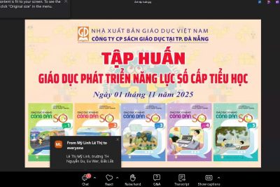 CB – giáo viên Trường TH Lê Quý Đôn tham gia tập huấn Công tác giáo dục phát triển năng lực số cấp Tiểu học