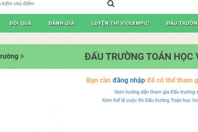 Cuộc Thi đấu trường toán học dành cho HS tiểu học và THCS