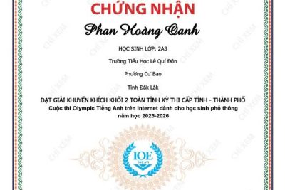 TRƯỜNG TH LÊ QUÝ ĐÔN THAM GIA SÂN CHƠI IOE TIẾNG ANH. NĂM HỌC 2025-2026